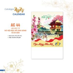 Lịch Bloc 2027 AC Mẫu AC44 (40 x 60 cm) Quà Tết Truyền Thống Gốm Sứ & Lịch in logo doanh nghiệp quà tặng Tết tại Gốm Sứ Bát Tràng & Quà Tết