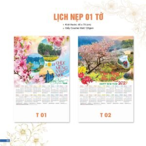 Lịch Bloc 2027 AC Mẫu AC-CATTALOGUEACHAU202730 (45 x 70 cm) Quà Tết Truyền Thống Gốm Sứ & Lịch