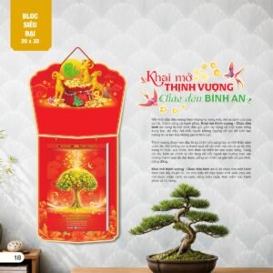 Lịch Bloc Siêu Đại 2027 AH Mẫu AH08 (20 x 30cm) Quà Tết Truyền Thống Gốm Sứ & Lịch in logo doanh nghiệp quà tặng Tết tại Gốm Sứ Bát Tràng & Quà Tết