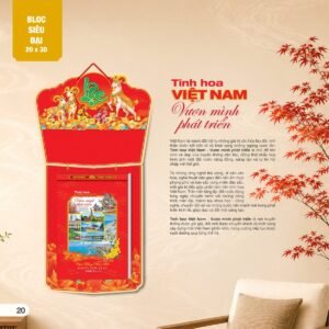 Lịch Bloc Siêu Đại 2027 AH Mẫu AH09 (20 x 30cm) Quà Tết Truyền Thống Gốm Sứ & Lịch in logo doanh nghiệp quà tặng Tết tại Gốm Sứ Bát Tràng & Quà Tết