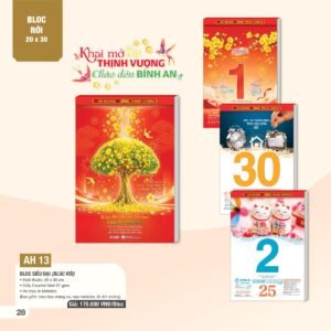 Lịch Bloc Siêu Đại 2027 AH Mẫu AH1314 (20 x 30cm) Quà Tết Truyền Thống Gốm Sứ & Lịch in logo doanh nghiệp quà tặng Tết tại Gốm Sứ Bát Tràng & Quà Tết