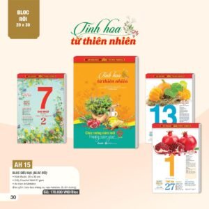 Lịch Bloc Siêu Đại 2027 AH Mẫu AH1516 (20 x 30cm) Quà Tết Truyền Thống Gốm Sứ & Lịch in logo doanh nghiệp quà tặng Tết tại Gốm Sứ Bát Tràng & Quà Tết
