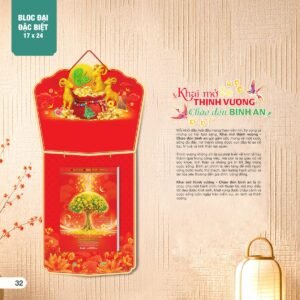 Lịch Bìa Treo 2027 AH Mẫu AH17 (17 x 24 cm) Quà Tết Truyền Thống Gốm Sứ & Lịch in logo doanh nghiệp quà tặng Tết tại Gốm Sứ Bát Tràng & Quà Tết