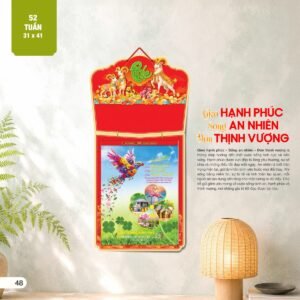 Lịch 52 Tuần 2027 AH Mẫu AH28 (11  x  12 cm) Quà Tết Truyền Thống Gốm Sứ & Lịch in logo doanh nghiệp quà tặng Tết tại Gốm Sứ Bát Tràng & Quà Tết