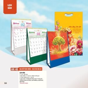 Lịch Để Bàn 2027 AH Mẫu AH48 (11  x  18 cm) Quà Tết Truyền Thống Gốm Sứ & Lịch in logo doanh nghiệp quà tặng Tết tại Gốm Sứ Bát Tràng & Quà Tết