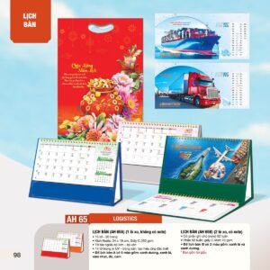 Lịch Bàn Chữ M (Có Note 52 Tuần) 2027 AH Mẫu AH65 (24 x 16cm) Quà Tết Truyền Thống Gốm Sứ & Lịch in logo doanh nghiệp quà tặng Tết tại Gốm Sứ Bát Tràng & Quà Tết