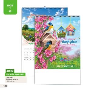 Lịch Treo Tường Lò Xo 7 Tờ 2027 AH Mẫu AH82 (40 x 60cm) Quà Tết Truyền Thống Gốm Sứ & Lịch in logo doanh nghiệp quà tặng Tết tại Gốm Sứ Bát Tràng & Quà Tết