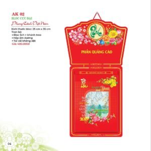 Lịch Bloc 2027 AK Mẫu AK02 (29 x 41 cm) Quà Tết Truyền Thống Gốm Sứ & Lịch in logo doanh nghiệp quà tặng Tết tại Gốm Sứ Bát Tràng & Quà Tết