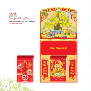 Lịch Bloc 2027 AK Mẫu AK08 (29 x 41 cm) Quà Tết Truyền Thống Gốm Sứ & Lịch in logo doanh nghiệp quà tặng Tết tại Gốm Sứ Bát Tràng & Quà Tết