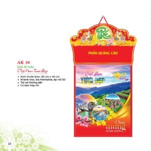Lịch 52 Tuần 2027 AK Mẫu AK10 (28  x  202 cm) Quà Tết Truyền Thống Gốm Sứ & Lịch in logo doanh nghiệp quà tặng Tết tại Gốm Sứ Bát Tràng & Quà Tết