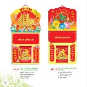 Lịch Treo Tường Lò Xo 2027 AK Mẫu AK15 (40 x 60 cm) Quà Tết Truyền Thống Gốm Sứ & Lịch in logo doanh nghiệp quà tặng Tết tại Gốm Sứ Bát Tràng & Quà Tết
