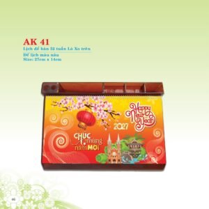 Lịch 52 Tuần 2027 AK Mẫu AK41 (31 x 42 cm) Quà Tết Truyền Thống Gốm Sứ & Lịch in logo doanh nghiệp quà tặng Tết tại Gốm Sứ Bát Tràng & Quà Tết