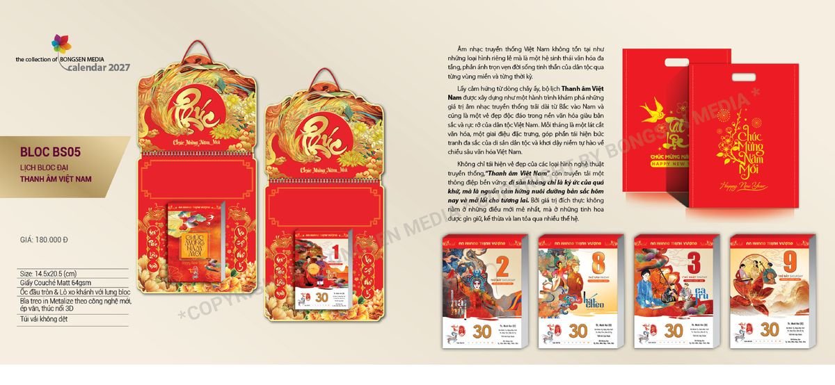 Lịch Bloc Siêu Cực Đại 2027 BS05 Quà Tết Truyền Thống Gốm Sứ & Lịch Lịch Bloc Siêu Cực Đại 2027 BS05 Quà Tết Truyền Thống Gốm Sứ & Lịch