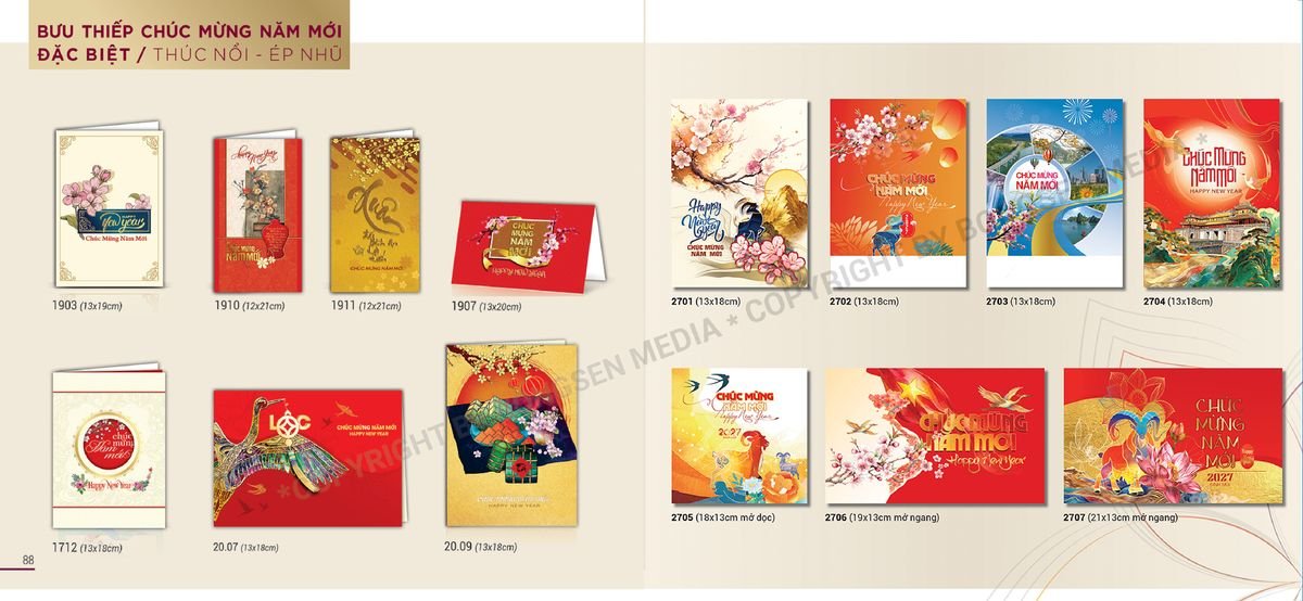 Bưu Thiếp Chúc Tết BS BS45 Quà Tết Truyền Thống Gốm Sứ & Lịch