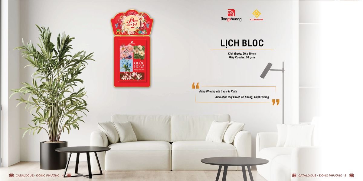 Lịch Bloc ĐP 2027 DP01 Quà Tết Truyền Thống Gốm Sứ & Lịch
