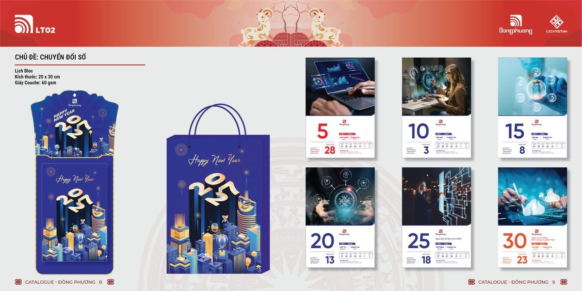 Lịch Bloc ĐP 2027 DP03 Quà Tết Truyền Thống Gốm Sứ & Lịch
