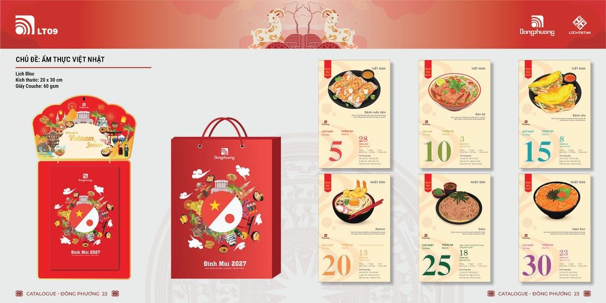 Lịch Bloc ĐP 2027 DP10 Quà Tết Truyền Thống Gốm Sứ & Lịch