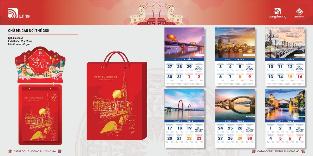 Lịch Bloc ĐP 2027 DP21 Quà Tết Truyền Thống Gốm Sứ & Lịch
