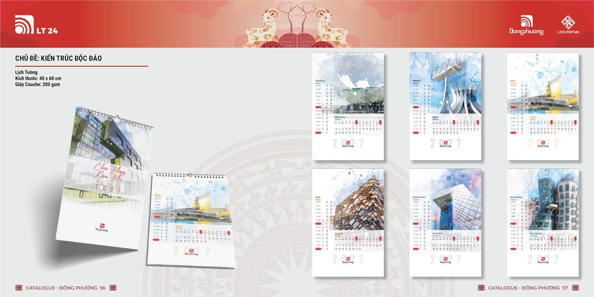 Lịch Bloc ĐP 2027 DP27 Quà Tết Truyền Thống Gốm Sứ & Lịch