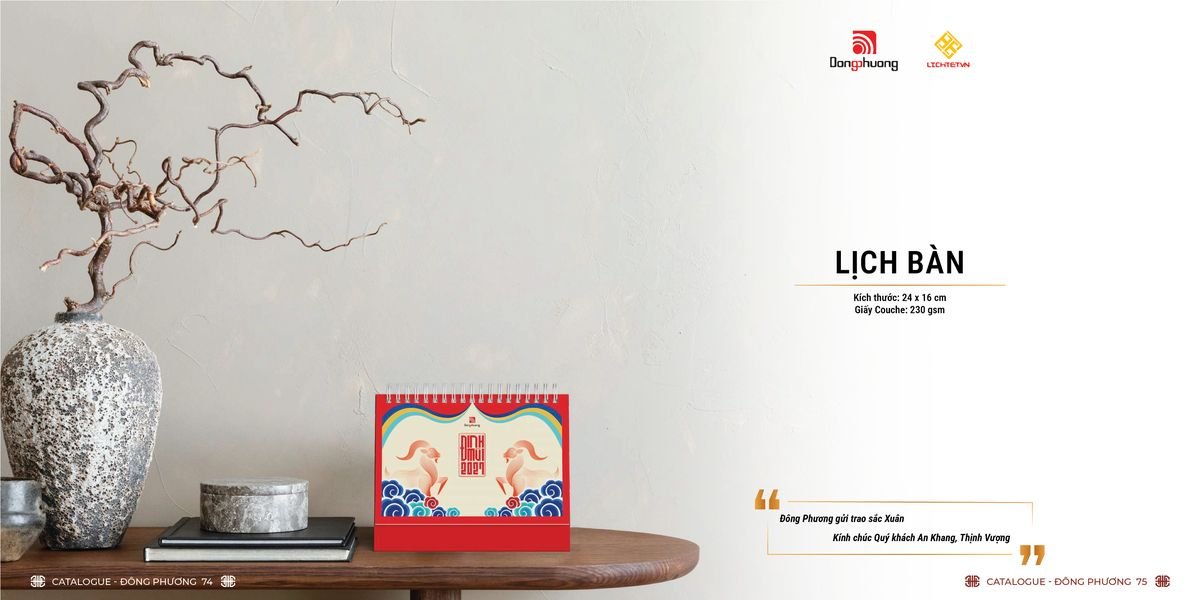 Lịch Bloc ĐP 2027 DP36 Quà Tết Truyền Thống Gốm Sứ & Lịch