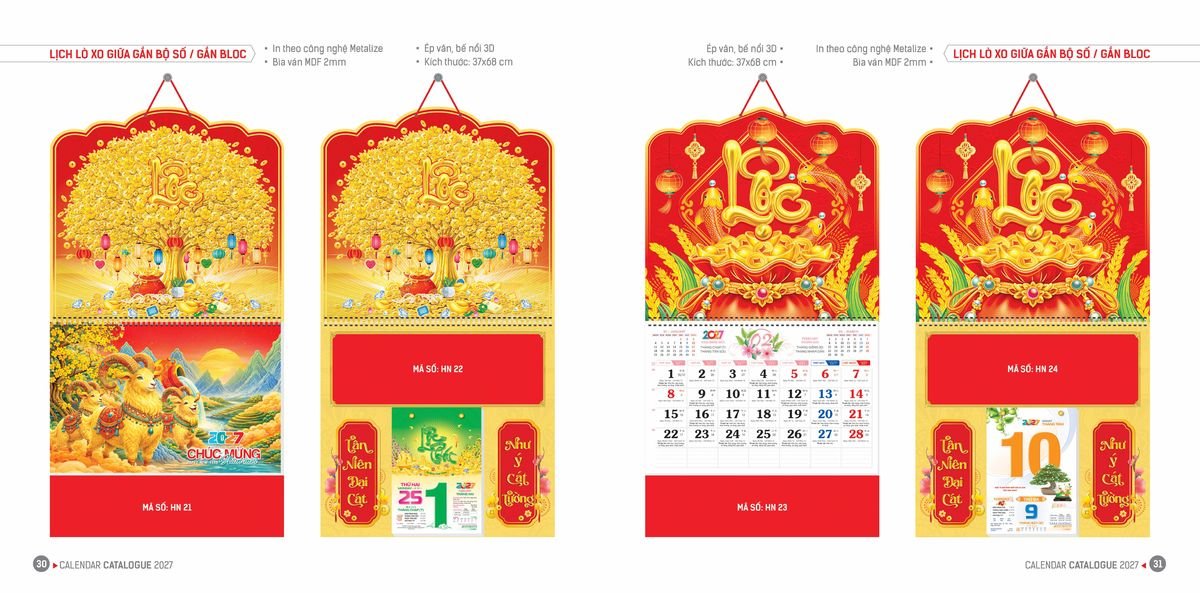 Lịch Bloc Hoa Niên 2027 ĐP DPHN14 Quà Tết Truyền Thống Gốm Sứ & Lịch