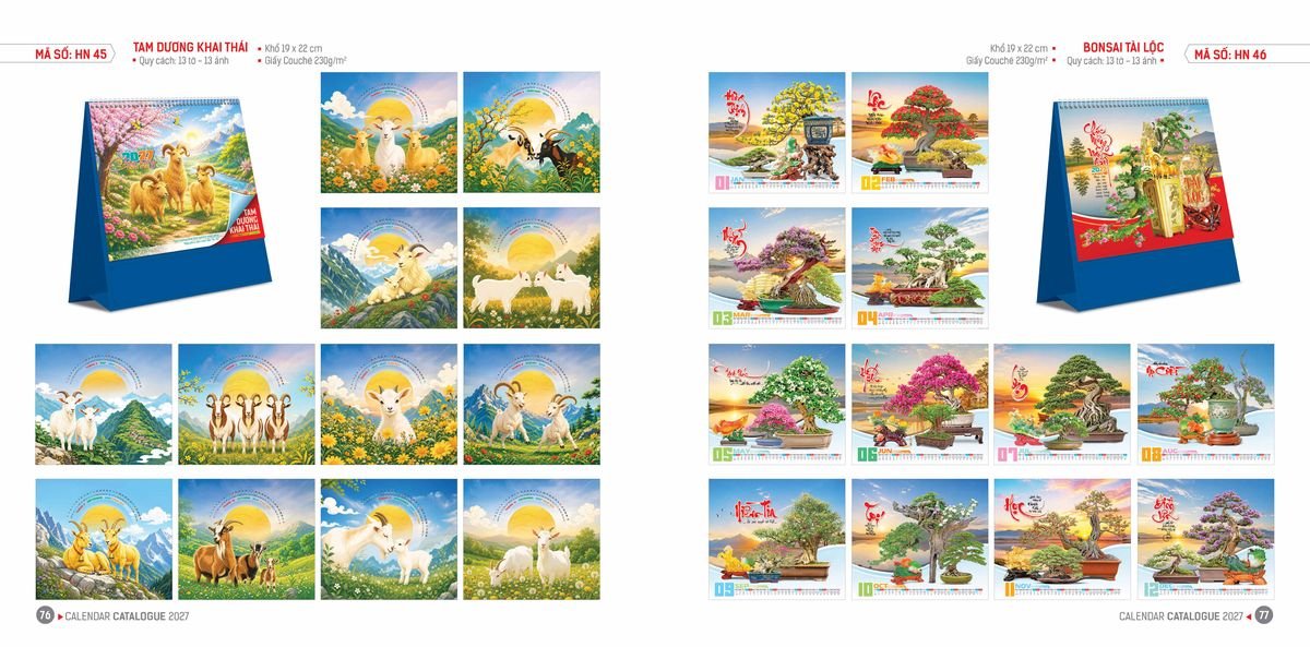 Lịch Bloc Hoa Niên 2027 ĐP DPHN37 Quà Tết Truyền Thống Gốm Sứ & Lịch
