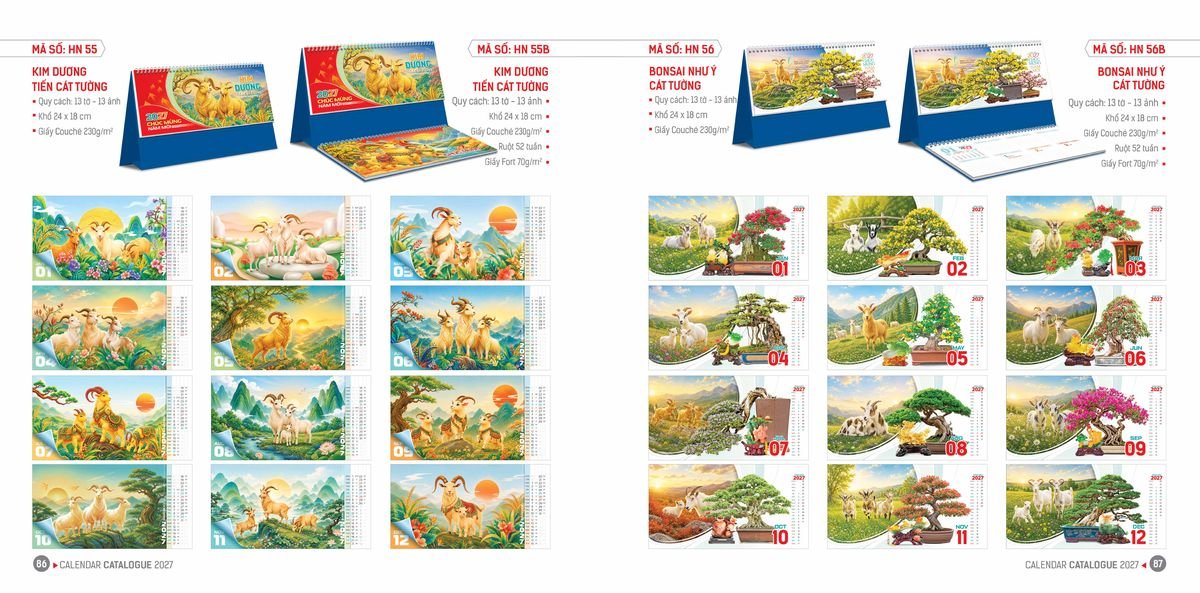 Lịch Bloc Hoa Niên 2027 ĐP DPHN42 Quà Tết Truyền Thống Gốm Sứ & Lịch