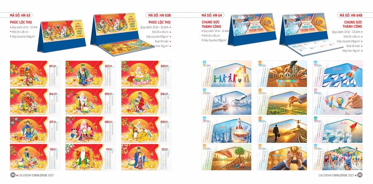 Lịch Bloc Hoa Niên 2027 ĐP DPHN46 Quà Tết Truyền Thống Gốm Sứ & Lịch