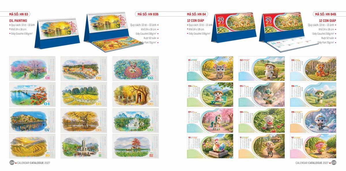 Lịch Bloc Hoa Niên 2027 ĐP DPHN56 Quà Tết Truyền Thống Gốm Sứ & Lịch