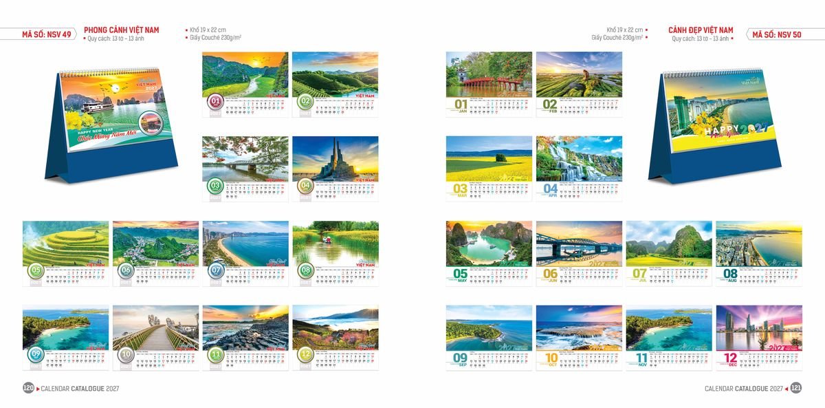 Lịch Bloc Hoa Niên 2027 ĐP DPHN59 Quà Tết Truyền Thống Gốm Sứ & Lịch