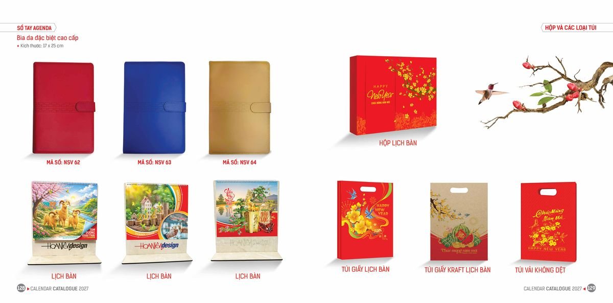 Lịch Bloc Hoa Niên 2027 ĐP DPHN63 Quà Tết Truyền Thống Gốm Sứ & Lịch