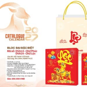 Lịch Bloc Đại Đặc Biệt 2027 DVA Mẫu DVA13 (17 x 24cm) Quà Tết Truyền Thống Gốm Sứ & Lịch in logo doanh nghiệp quà tặng Tết tại Gốm Sứ Bát Tràng & Quà Tết