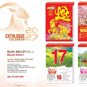 Lịch Bloc 2027 DVA Mẫu DVA15 (13 x 19cm) Quà Tết Truyền Thống Gốm Sứ & Lịch in logo doanh nghiệp quà tặng Tết tại Gốm Sứ Bát Tràng & Quà Tết
