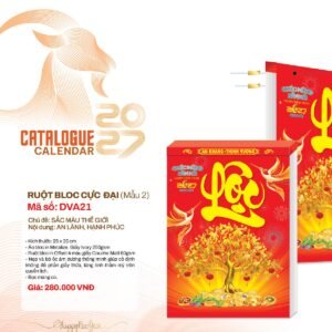 Lịch Bloc Cực Đại 2027 DVA Mẫu DVA21 (25 x 35cm) Quà Tết Truyền Thống Gốm Sứ & Lịch in logo doanh nghiệp quà tặng Tết tại Gốm Sứ Bát Tràng & Quà Tết