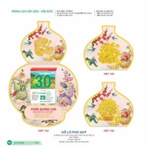 Lịch Bìa Treo 2027 HBT Mẫu HBT106 (13 x 19cm) Quà Tết Truyền Thống Gốm Sứ & Lịch in logo doanh nghiệp quà tặng Tết tại Gốm Sứ Bát Tràng & Quà Tết