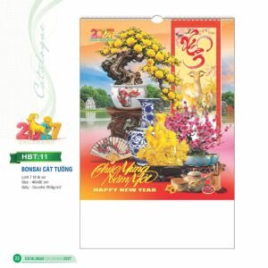 Lịch Bloc 2027 HBT Mẫu HBT11 (29 x 41 cm) Quà Tết Truyền Thống Gốm Sứ & Lịch in logo doanh nghiệp quà tặng Tết tại Gốm Sứ Bát Tràng & Quà Tết