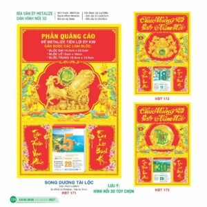 Lịch Bìa Treo 2027 HBT Mẫu HBT172 (15 x 19cm) Quà Tết Truyền Thống Gốm Sứ & Lịch in logo doanh nghiệp quà tặng Tết tại Gốm Sứ Bát Tràng & Quà Tết
