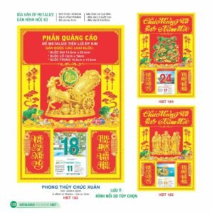quà tết gốm sứ bát tràng 2027 Lịch Bìa Treo 2027 HBT Mẫu HBT187 (15 x 19cm) Quà Tết Truyền Thống Gốm Sứ & Lịch