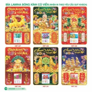 Lịch Bìa Treo 2027 HBT Mẫu HBT248 (29 x 41 cm) Quà Tết Truyền Thống Gốm Sứ & Lịch in logo doanh nghiệp quà tặng Tết tại Gốm Sứ Bát Tràng & Quà Tết