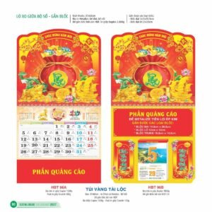 Lịch Treo Tường Lò Xo 2027 HBT Mẫu HBT97B (20  x  21 cm) Quà Tết Truyền Thống Gốm Sứ & Lịch in logo doanh nghiệp quà tặng Tết tại Gốm Sứ Bát Tràng & Quà Tết