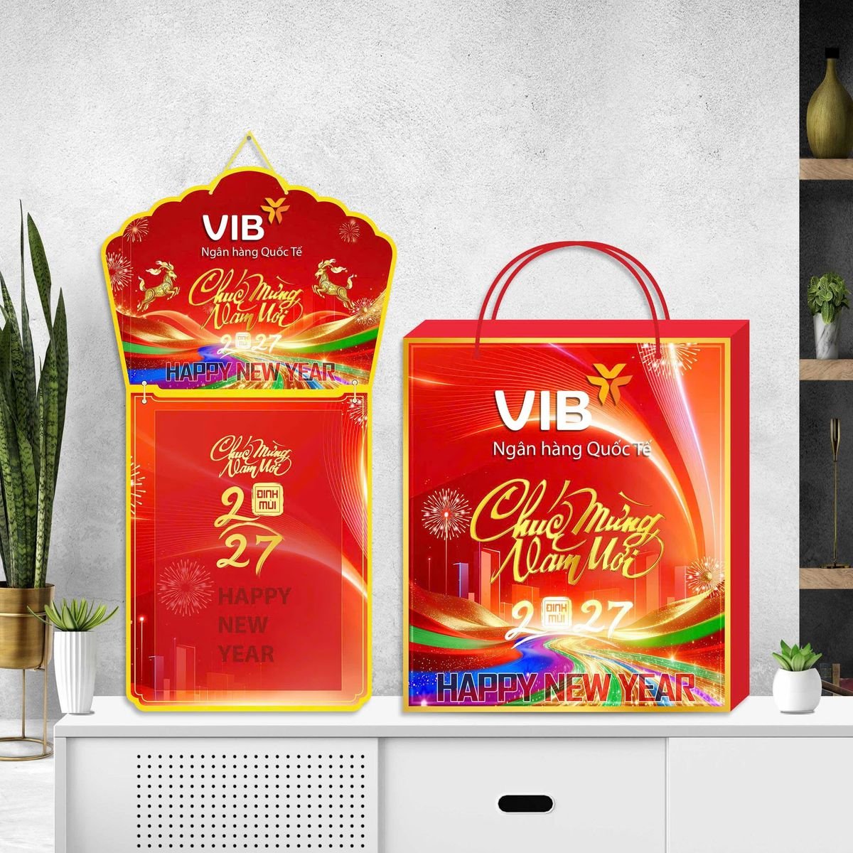 Lịch Khánh Gỗ Lamina 2 Đầu 2027 LM2D_061 - Gốm Sứ Bát Tràng VN