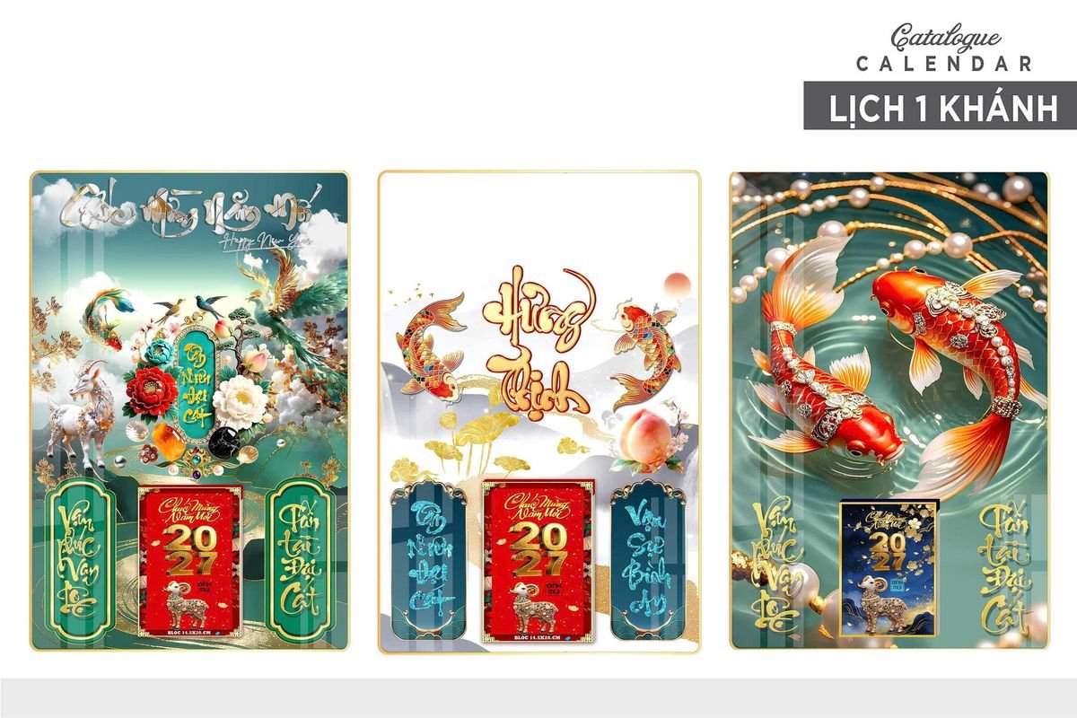 Lịch Gỗ Lamina Cao Cấp 40x60cm 2027 LM406_003 - Gốm Sứ Bát Tràng VN