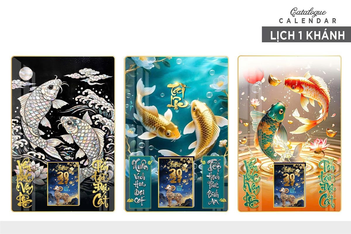 Lịch Gỗ Lamina Cao Cấp 40x60cm 2027 LM406_005 - Gốm Sứ Bát Tràng VN