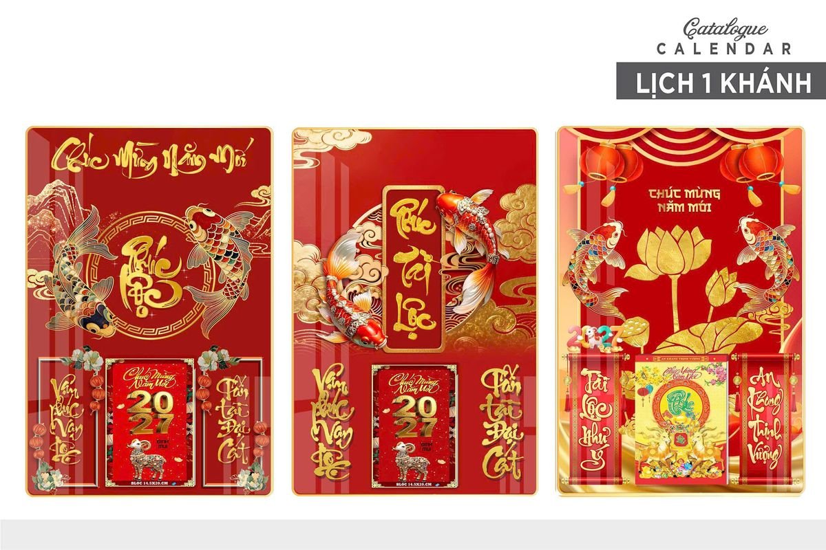 Lịch Gỗ Lamina Cao Cấp 40x60cm 2027 LM406_008 - Gốm Sứ Bát Tràng VN