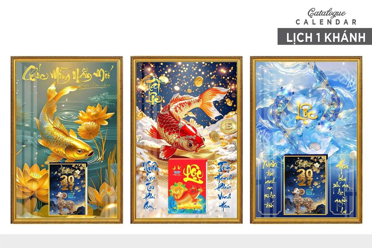 Lịch Gỗ Lamina Cao Cấp 40x60cm 2027 LM406_009 - Gốm Sứ Bát Tràng VN