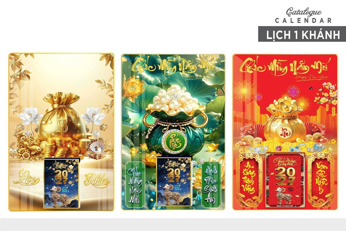 Lịch Gỗ Lamina Cao Cấp 40x60cm 2027 LM406_019 - Gốm Sứ Bát Tràng VN