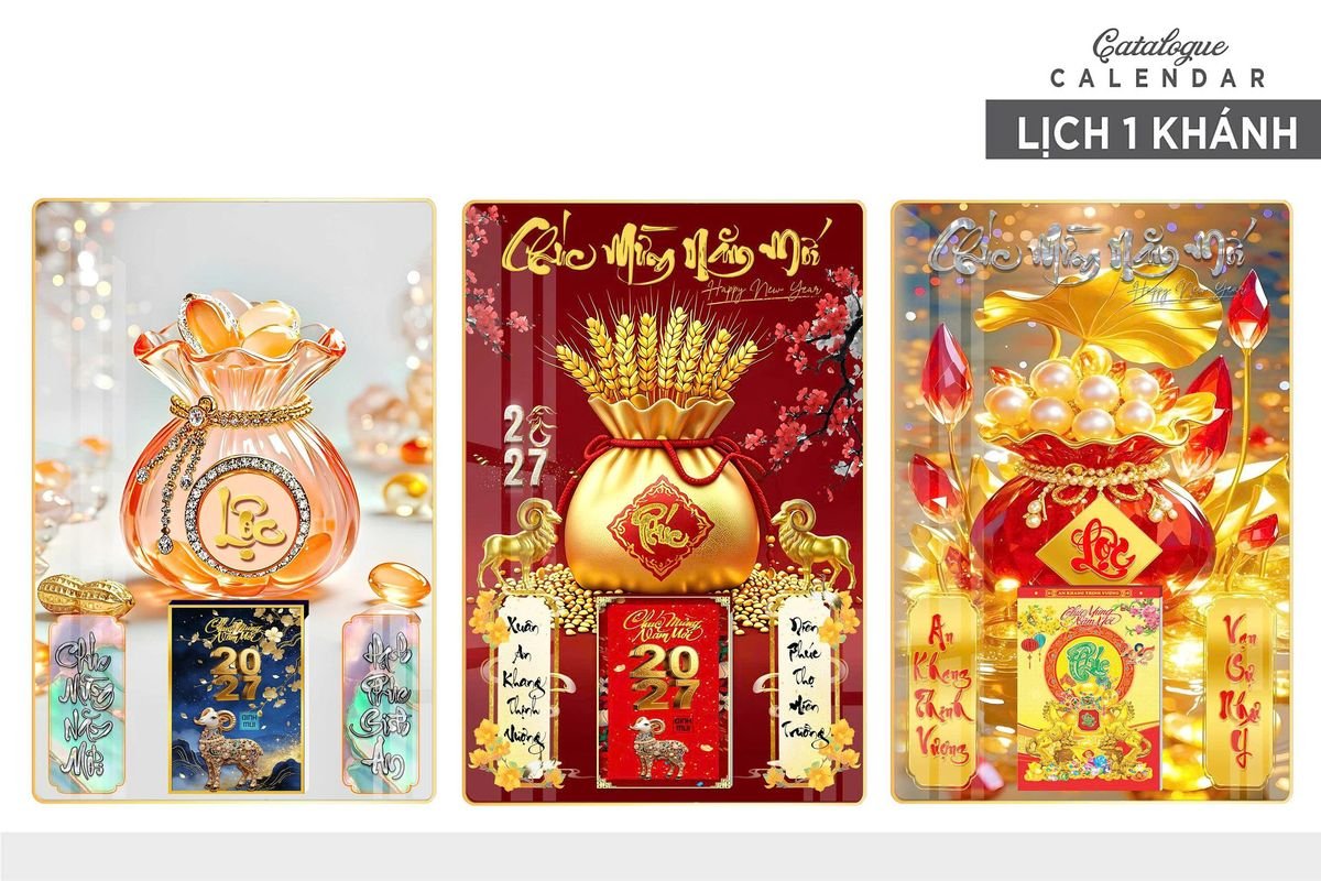 Lịch Gỗ Lamina Cao Cấp 40x60cm 2027 LM406_022 - Gốm Sứ Bát Tràng VN