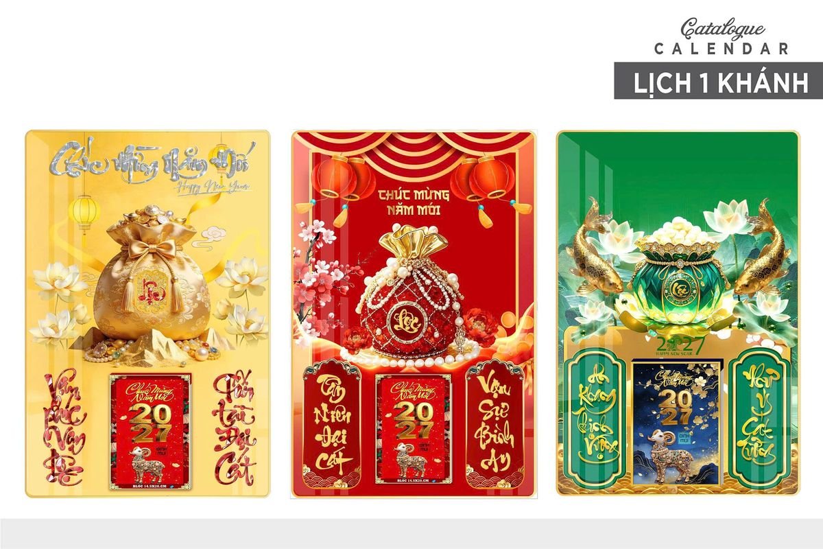 Lịch Gỗ Lamina Cao Cấp 40x60cm 2027 LM406_030 - Gốm Sứ Bát Tràng VN
