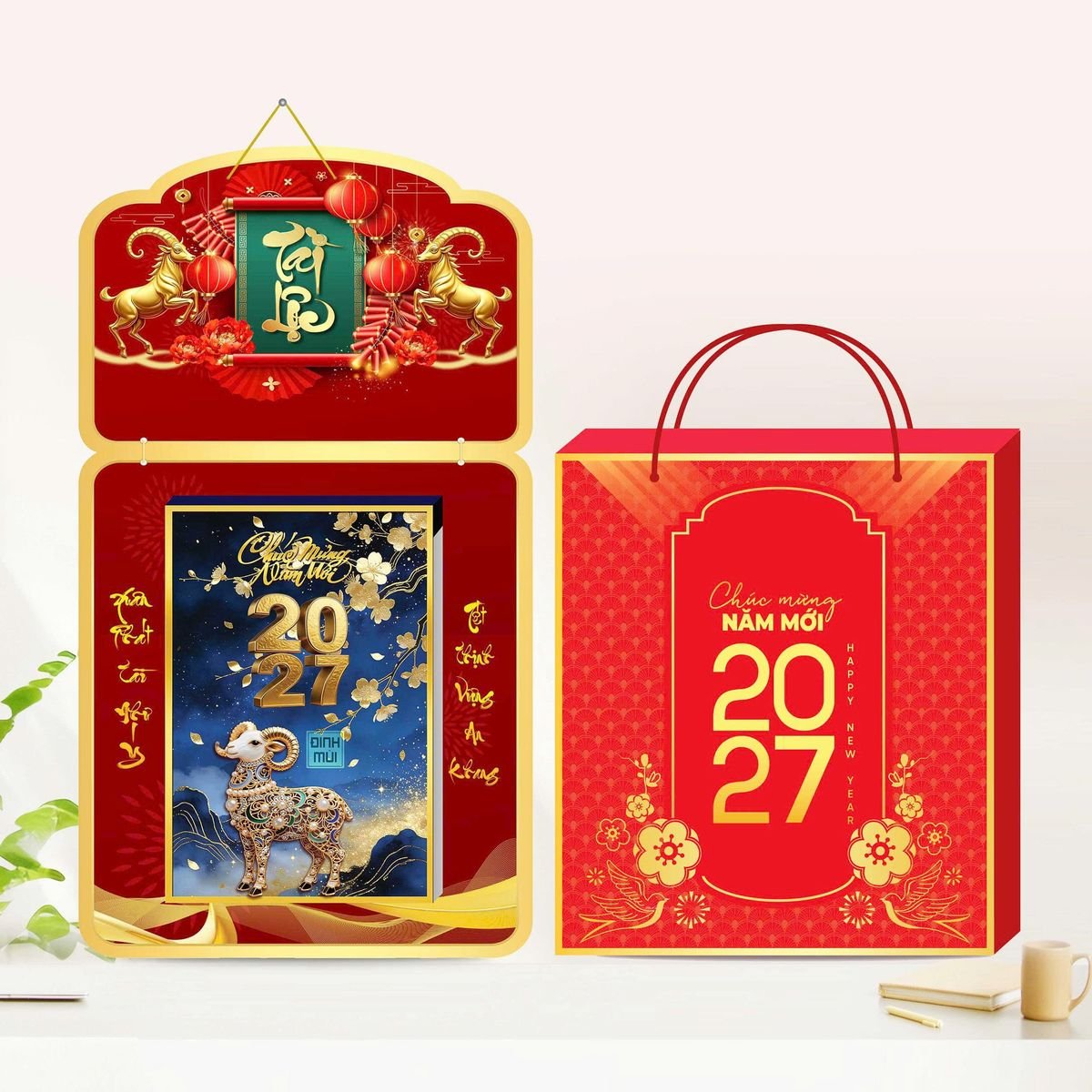 Lịch Gỗ Lamina Cao Cấp 40x60cm 2027 LM406_031 - Gốm Sứ Bát Tràng VN