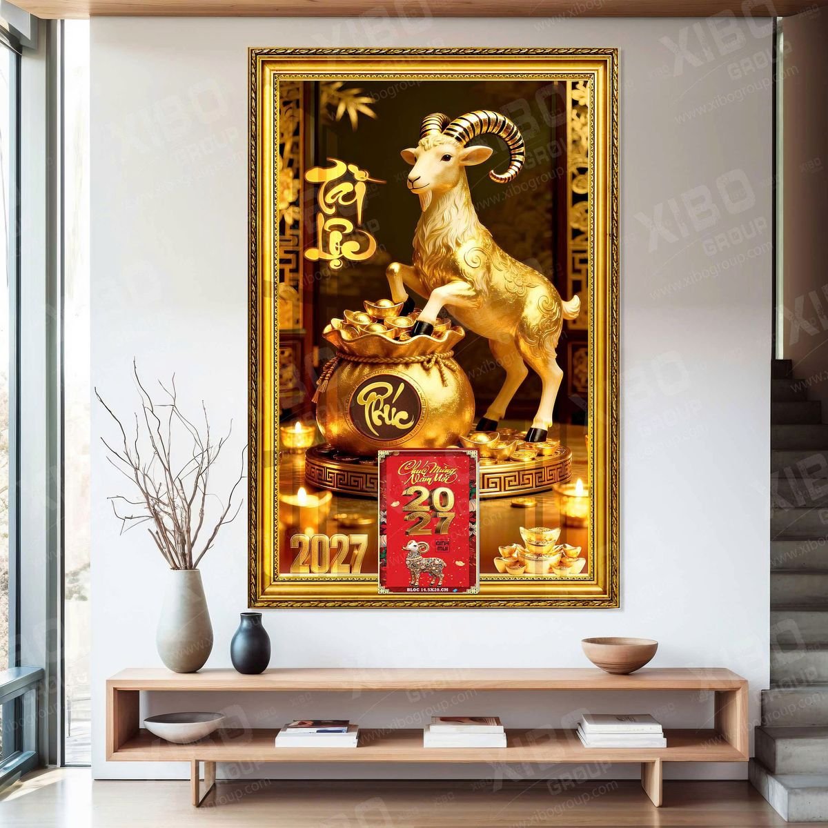 Lịch Gỗ Lamina Cao Cấp 40x60cm 2027 LM406_032 - Gốm Sứ Bát Tràng VN